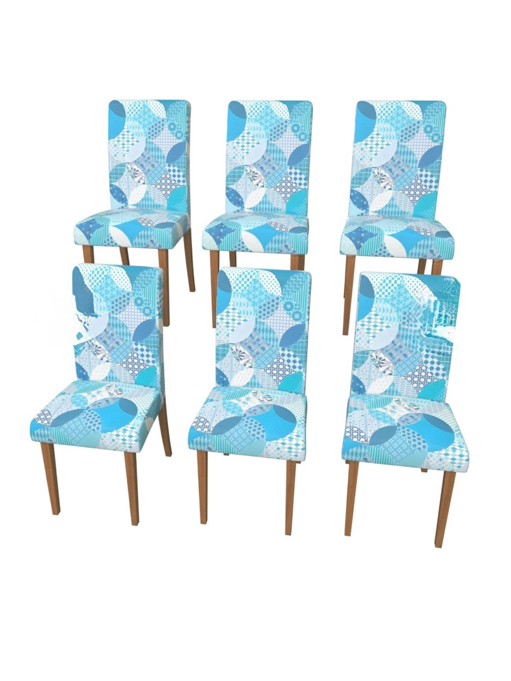Stretch dining chair cover Soft Removable Washable Pet Friendly Slipcover Blue 6